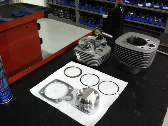 BSA B50 custom piston and spacer plate